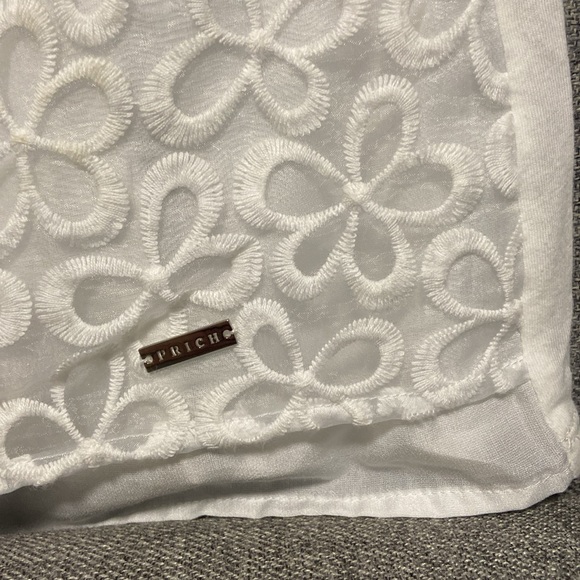 Womens Short Sleeve Lace Embroidered Blouse Top T Shirts - Picture 4 of 4